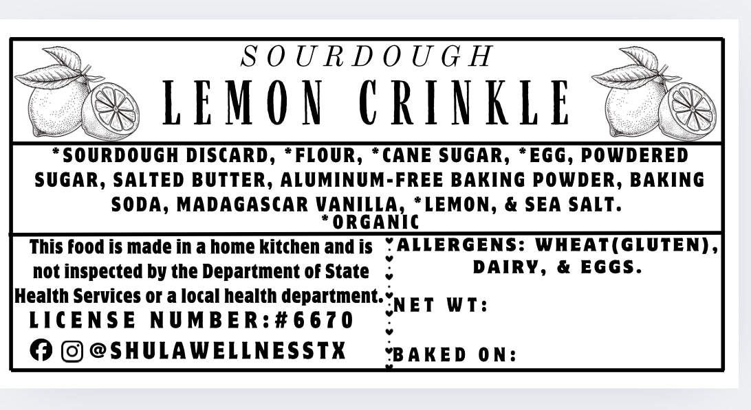 Sourdough Lemon Crinkle Cookies