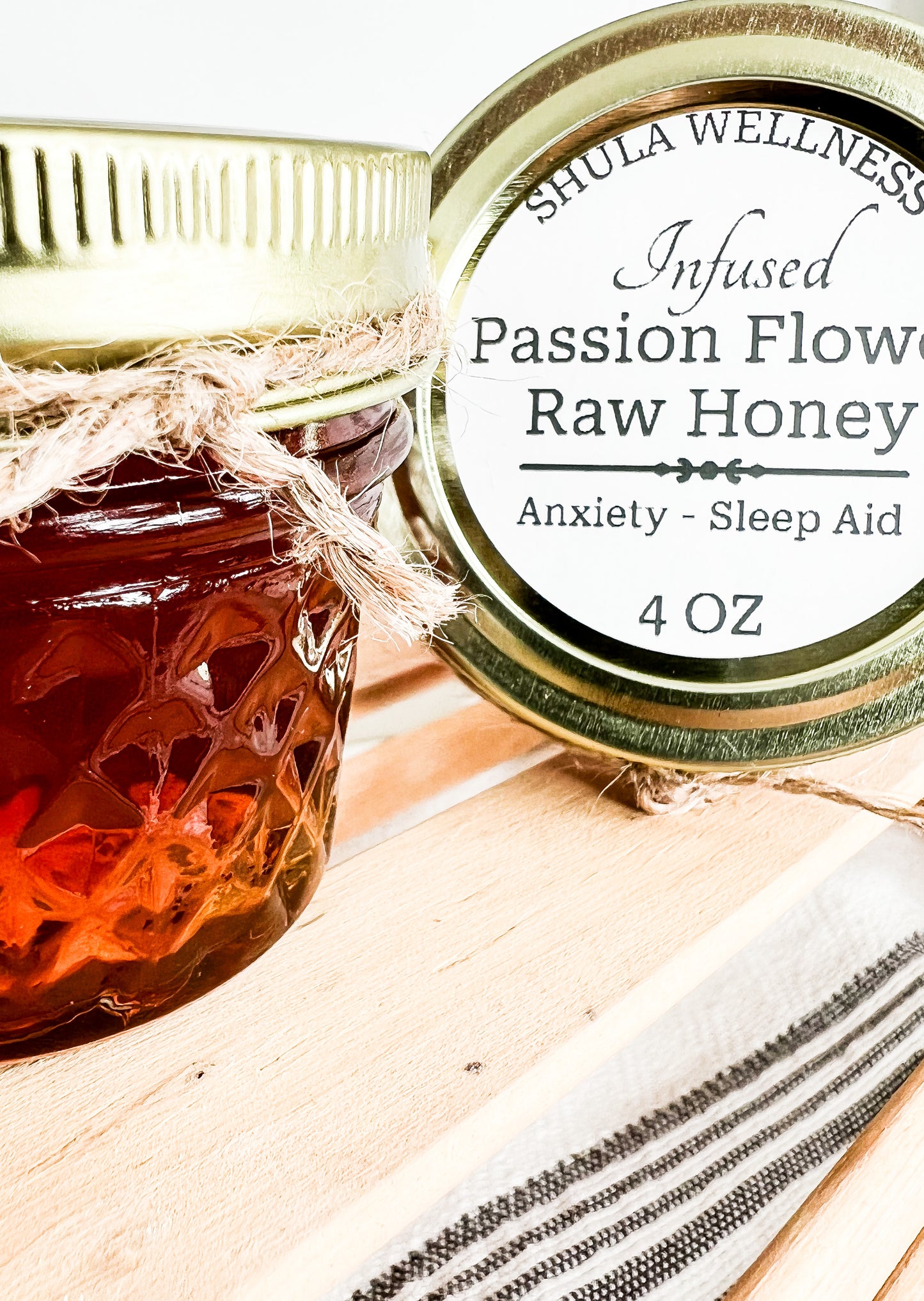 Infused Passion Flower Raw Honey 4oz