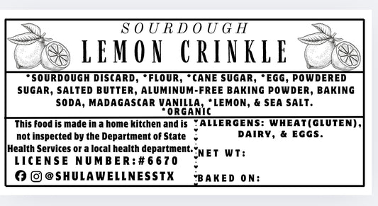 Sourdough Lemon Crinkle Cookies