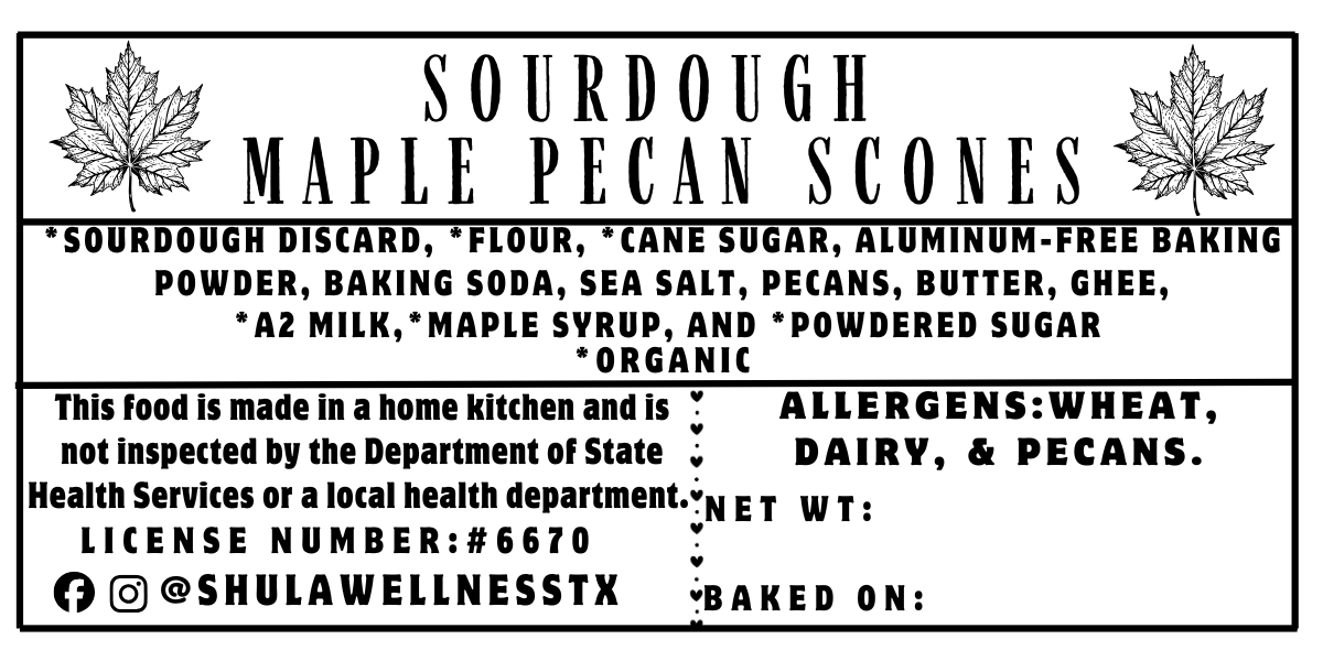 Sourdough Maple Pecan Scones 4 Count