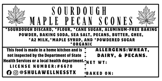 Sourdough Maple Pecan Scones 4 Count